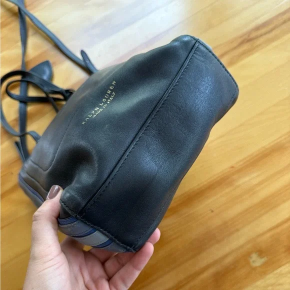 Ralph Lauren Purple Label Mini Modern Tote in Navy calfskin leather - Picture 7 of 13